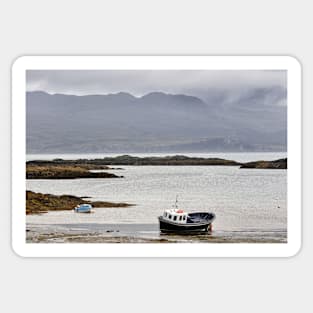 Boats at Ardvaser, Isle of Skye - Scotland Sticker